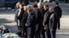 World leaders pay their respects during a ceremony in Kyiv to mark the the third anniversary of Russia's invasion of Ukraine on February 24. 