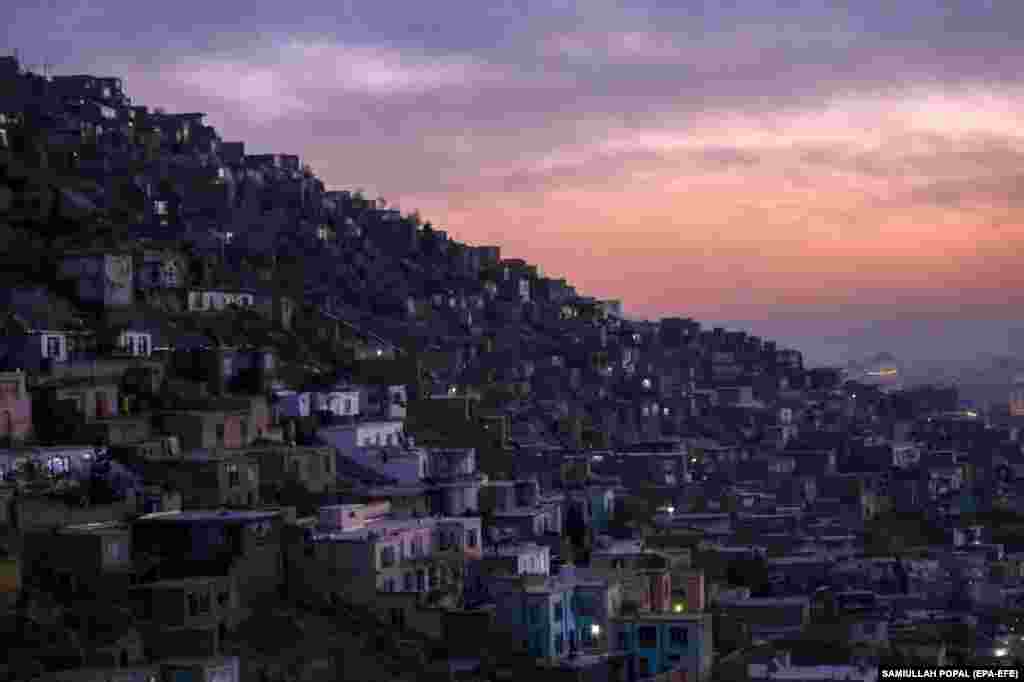 A view of the skyline in Kabul