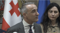 ეუთოს საპარლამენტო ასამბლეის პრეზიდენტი პერე ჟოან პონსი საქართველოში ვიზიტის დასრულებისას გამართულ ბრიფინგზე. თბილისი, 10 მარტი, 2026 