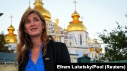 Адміністратор Агентства США з міжнародного розвитку (USAID) Саманта Пауер під час візиту до України. Київ, 6 жовтня 2022 року