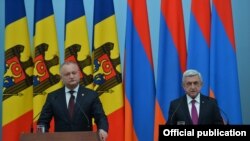 Igor Igor și Serj Sarkisian, Erevan, 9 noiembrie 2017.