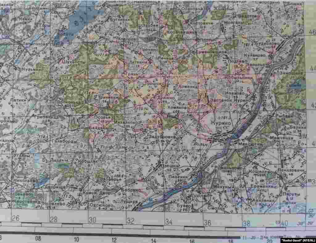 Харитаи ҷангҳои шадиди зимистони 1943-1944 дар вилояти Витебски Белорус