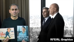 Афган Садыгов, Бидзина Иванишвили и Ильхам Алиев (коллаж)