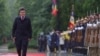 Președintele României, Nicușor Dan, sosește la Palatul Cotroceni, după ce a depus jurământul în fața Parlamentului, la București, 26 mai 2025.