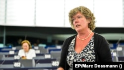 Petra Kammerevert az Európai Parlament plenáris ülésén 2019. szeptember 18-án.