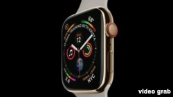 Наручные часы Apple Watch четвёртой серии.