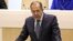 Russian Foreign Minister Sergei Lavrov makes a speech to the upper house of parliament in Moscow on December 18.