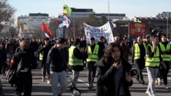 Serbian Students Begin Protest March From Belgrade To Novi Sad 