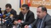 Armenia - Aghvan Vartanian (R) and other leaders of the Armenian Revolutionary Federation at a news conference in Yerevan, 26Dec2012.