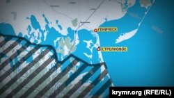 Газовое месторождение неподалеку поселка Стрелковое в Геническом районе Херсонской области