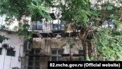 Обрушение части здания в Симферополе по ул. Пушкина, 10 августа 2021 года