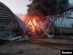 Зерновий склад на Одещині після ракетного удару армії РФ, 21 липня 2023 року