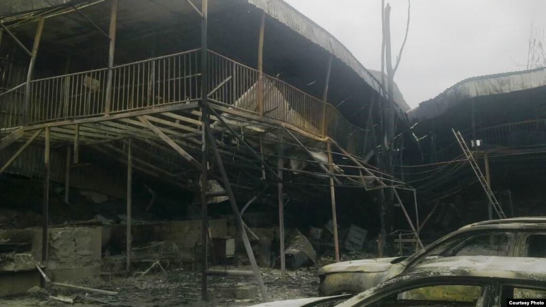 This Crimean Tatar hotel was burned down in March 2014 in the village of Rybache (Tuak) in Crimea