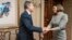 U.S. Secretary of State Antony Blinkin meets Svyatlana Tsikhanouskaya at the U.S. State Department.