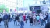 Митинг противников Евросоюза в центре Праги