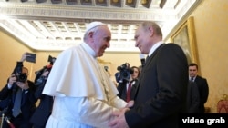 Papa Francisc şi preşedintele rus Vladimir Putin