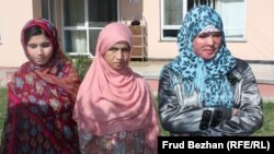 Eighteen-year-old Mumtaz (right) with Sahar Gul (center) and Gulsika, all of whom garnered media attention for their stories of abuse