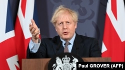 Premierul britanic Boris Johnson anunță acordul comercial cu UE, Londra, 24 decembrie 2020.
