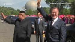 North Koreans Turn Out In Force To Welcome South Korean President