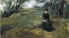 Эдвін Остын Эбі, «Маладая жанчына ў лесе» (1879)