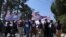 Protest of war refugees from Ghor who have fled to Herat, 26 July 2017