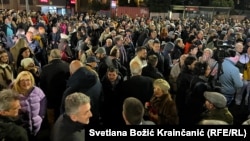 Skup podrške televiziji N1 kod Skupštine Srbije, 24. novmbar 2025.