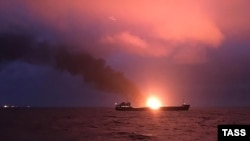 Пожар на танкере у берегов Крыма. 21 января 2019 года