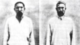Мойдунбек (солдо), жөкөрү Жаңыбай Бабашбаев (оңдо) Оштогу сот учурунда. 1922-жыл.