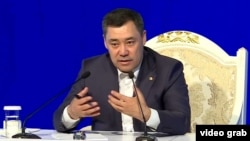 Садыр Жапаров, шайланган президент.