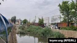 Работы на реке Мелек-Чесме в Керчи, 24 июня 2021 года