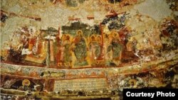 Frescă din nartex în Biserica Adormirea Maicii Domnului, Căușeni