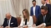 Ministarka rudarstva i energetike Dubravka Đedović Handanović potpisala je sa predstavnicima mađarskog MOL-a Ugovor akcionara o budućem upravljanju NIS-om, 16. jun 2026.