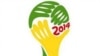 Tajikistan,Dushanbe -- Logo Of "Football-2014 in Brasil"