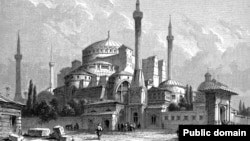 Turkey -- illustration of Hagia Sophia from 1800s