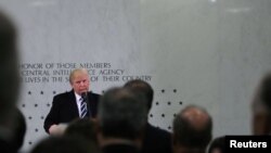 În cursul vizitei la sediul CIA de la Langley, Virginia, 21 ianuarie 2017