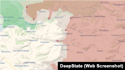 Сіверськ і його околиці на мапі DeepState станом на 18 грудня
