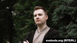 Микита Лосик по бегството од Белорусија.