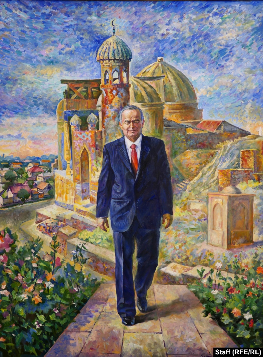 Dying Art: Uzbekistan's Late President Lionized On Canvas