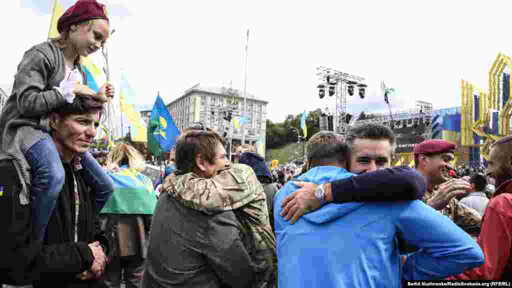 Зустріч побратимів на головній вулиці столиці 