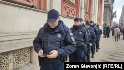 Policija ispred Rektorata u Beogradu, 31. marta 2026.