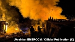 Aftermath of a drone strike on Kyiv on the night of May 1. Russia hit the capital again on May 4.