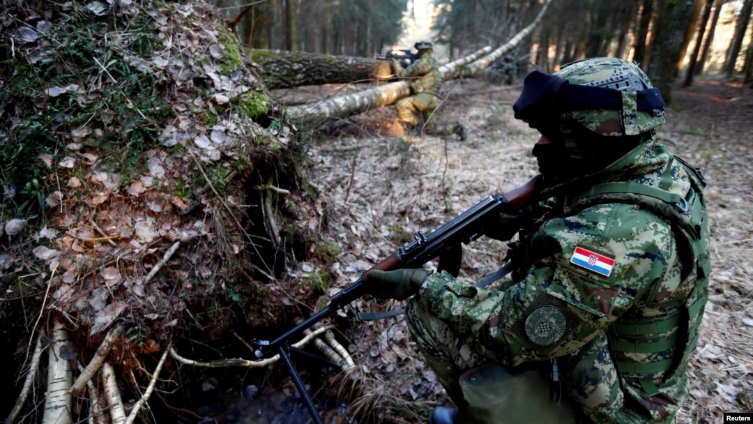 Hrvatska vojska u jednoj od NATO vježbi, Litvanija 2018. godine