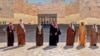 A handout picture provided by the Saudi Royal Palace on January 5, 2021, shows from L to R: Kuwaiti Emir Sheikh Nawaf al-Ahmad Al-Sabah, Emir of Qatar Tamim bin Hamad Al-Thani, Omani Deputy Prime Minister Fahd Bin Mahmud, Saudi Crown Prince Mohammed bin S