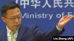 Речник міністерства закордонних справ Китаю Чжао Ліцзянь пообіцяв, що Китай відповість «рішучими контрзаходами», не вдаючись у деталі