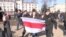 Belarusian police arrest opposition marchers in Minsk.