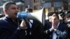 Armenia -- Former National Security Service Director Artur Vanetsian addresses opposition protesters in Yerevan, November 11, 2020.