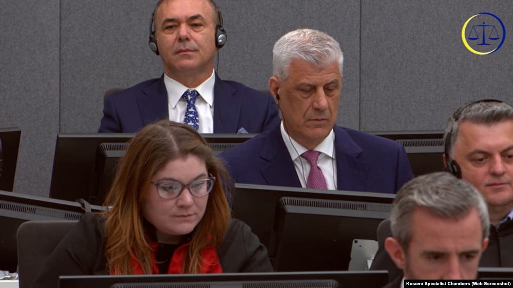 Hashim Thaçi dhe Rexhep Selimi gjatë dëshmisë së Rubinit.