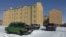 Armenia -- Newly constructed apartment buildings in Akhurian, 20Dec2016