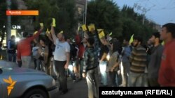 Армения -- Акция протеста в Гюмри в защиту вооруженной группы «Сасна црер», 27 июля 2016 г․