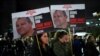Tüntetők az izraeli túszok mielőbbi hazahozását követelik Tel-Avivban 2024. január 14-én